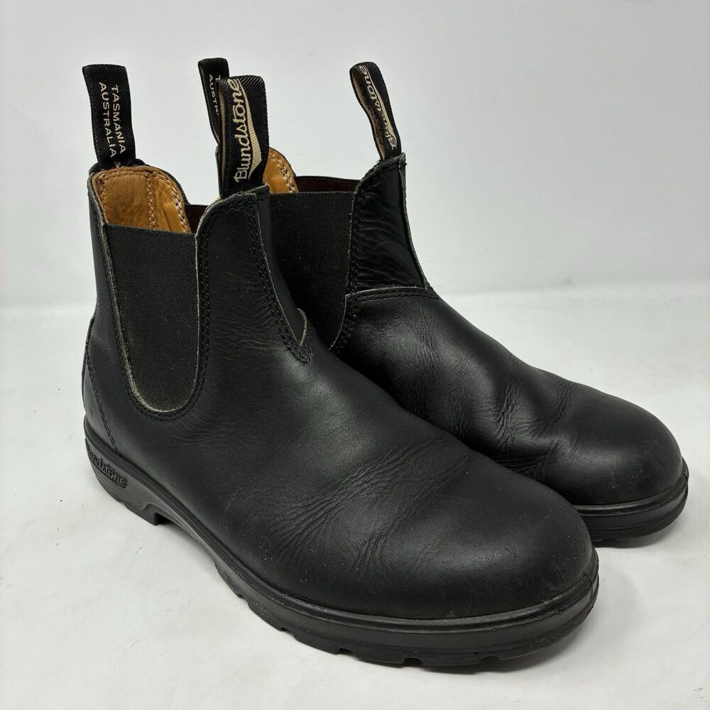 Blundstone 585 Chelsea Boots Rustic Black Leather Men's Size 7 US